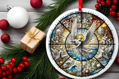 Round Christmas Ornament Sublimation|Clipart Product Image 1