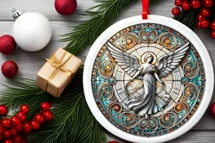 Round Christmas Ornament Sublimation|Clipart Product Image 1