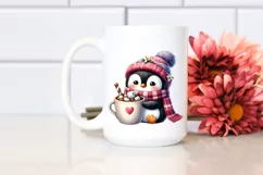 Cute Little Penguin with Hot Cocoa PNG Product Image 2