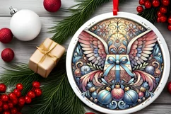 Round Christmas Ornament Sublimation|Clipart Product Image 1