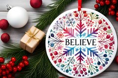 Round Christmas Ornament Sublimation|Clipart Product Image 1