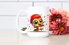 Colorful Baby Woodpecker PNG Product Image 2
