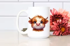 Thoughtful Baby Cow, High-Res PNG Product Image 2