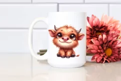 Thoughtful Baby Cow, High-Res PNG Product Image 2