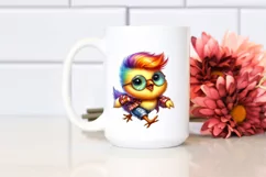 Cute Baby Chicken Running PNG Product Image 2