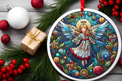 Round Christmass Ornament PNG Product Image 2