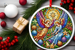 Round Christmass Ornament PNG Product Image 2