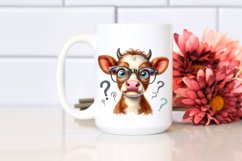 Watercolor Cow with es | Clipart Product Image 2