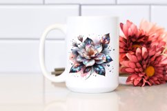 Abstract Watercolor Shiny Gardenia Clipart Product Image 2