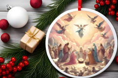 Round Christmass Ornament PNG Product Image 2