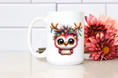 Expressive Baby Christmas Owl PNG Product Image 2