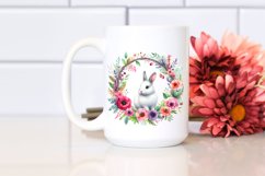 Vibrant Bunny Floral Frame | Clipart Product Image 2