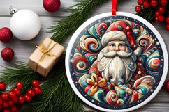 Round Christmass Ornament PNG Product Image 2