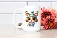 Expressive Baby Christmas Beagle PNG Product Image 2
