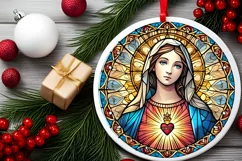 Round Christmas Ornament Sublimation|Clipart Product Image 1