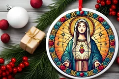 Round Christmas Ornament Sublimation|Clipart Product Image 1