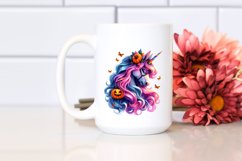 Unicorn Halloween Watercolor Drawing Product Image 2