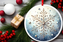 Round Christmass Ornament PNG Product Image 2