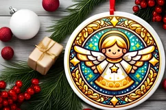 Round Christmas Ornament Sublimation|Clipart Product Image 2