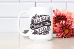 Retro Happy Christmas Day Png Product Image 2