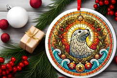 Round Christmass Ornament PNG Product Image 2