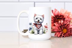 Baby West Highland White Terrier Watercolor Clipart Product Image 2