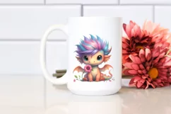 Modest Dragon with Flower, Transparent PNG Product Image 2