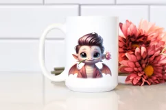 Modest Dragon with Flower, Transparent PNG Product Image 2
