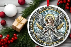 Round Christmas Ornament Sublimation|Clipart Product Image 1
