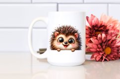Cute Crazy Hedgehog Watercolor Clipart Product Image 2