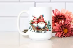 Christmas Gnomes with Sleigh, Transparent PNG Product Image 2