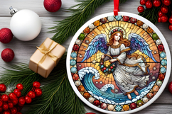 Round Christmass Ornament PNG Product Image 2