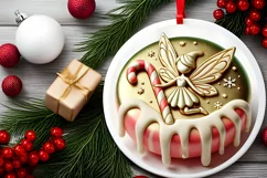 Round Christmas Ornament Sublimation|Clipart Product Image 1