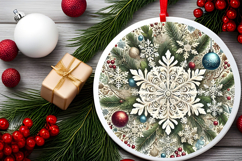 Round Christmass Ornament PNG Product Image 2