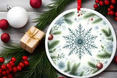 Round Christmass Ornament PNG Product Image 2