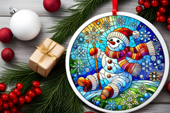 Round Christmass Ornament PNG Product Image 2