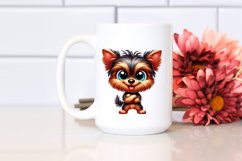 Colorful Small Baby Yorkshire Terrier | Sublimation Clipart Product Image 2