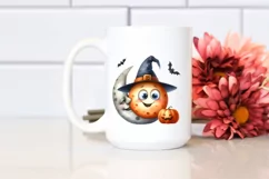 Whimsical Halloween Moon with Goofy Smile | Sublimation | Product Image 2