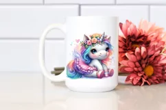 Colorful Baby Unicorn Tutu PNG Product Image 2