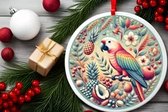 Round Christmas Ornament Sublimation|Clipart Product Image 1