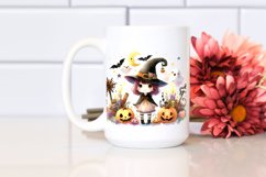 Watercolor Style Halloween Witch PNG Product Image 2