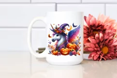Unicorn Dressed for Halloween Watercolor | Clipart Product Image 2