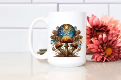 Wooden Mushroom Watercolor Splash Product Image 2