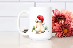 Cute Labrador Retriever with Santa Hat, Summer PNG Product Image 2
