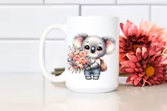 Watercolor Cute Baby Koala Eyes Standing Product Image 2