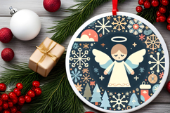 Round Christmass Ornament PNG Product Image 2