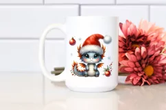 Angry Baby Dragon Christmas PNG Product Image 3