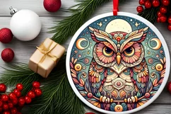 Round Christmas Ornament Sublimation|Clipart Product Image 2