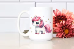 Funny Expressive Unicorn Baby PNG Product Image 2