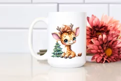Expressive Baby Christmas Giraffe PNG Product Image 2
